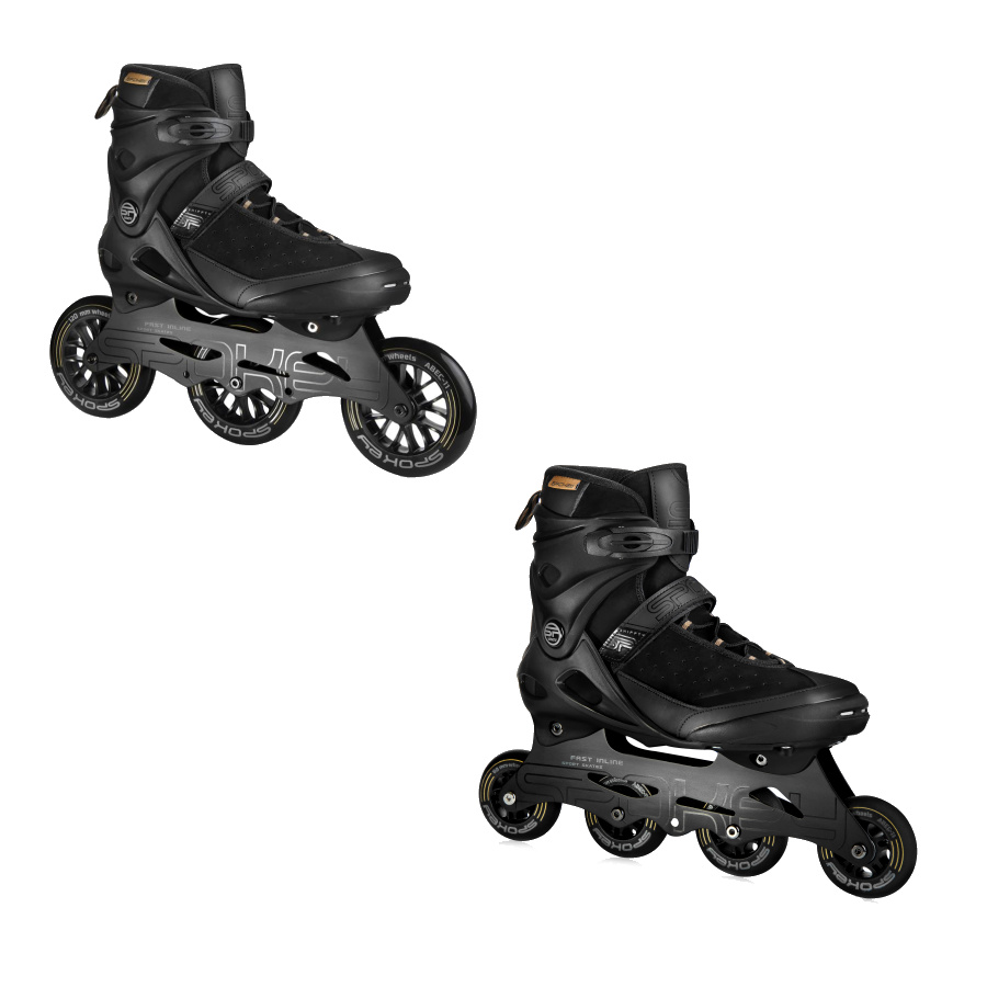 PÁNSKE KOLIESKOVÉ KORČULE SPOKEY SHIFFTY PRO KOŽENÉ BLACK